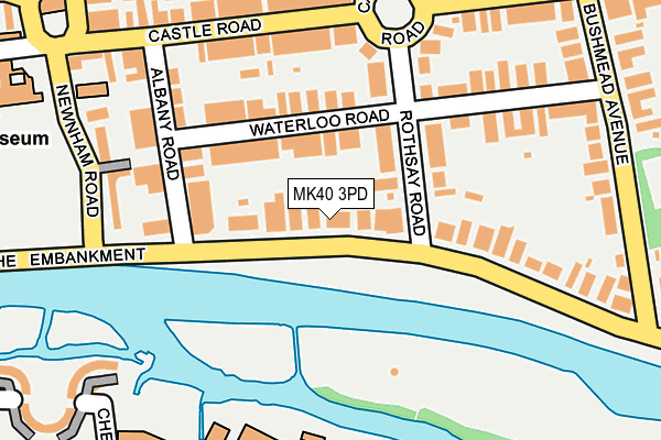 MK40 3PD map - OS OpenMap – Local (Ordnance Survey)