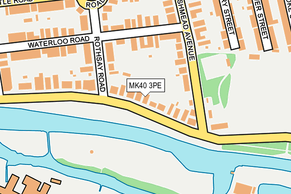MK40 3PE map - OS OpenMap – Local (Ordnance Survey)