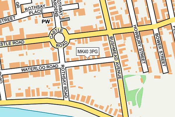 MK40 3PG map - OS OpenMap – Local (Ordnance Survey)