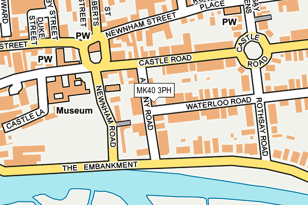 MK40 3PH map - OS OpenMap – Local (Ordnance Survey)