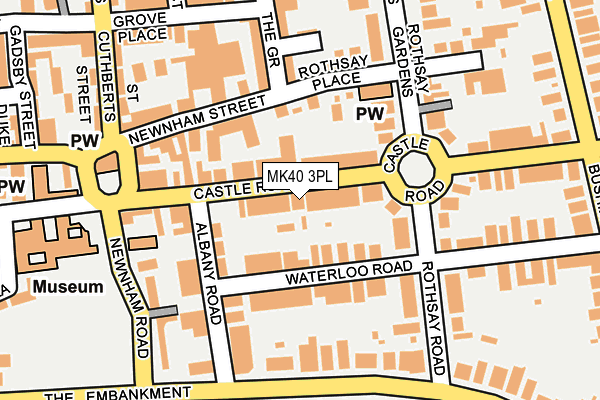 MK40 3PL map - OS OpenMap – Local (Ordnance Survey)