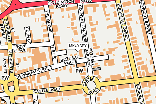 MK40 3PY map - OS OpenMap – Local (Ordnance Survey)