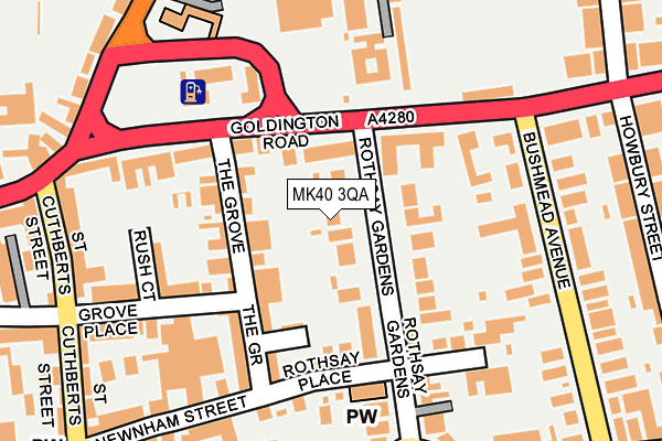 MK40 3QA map - OS OpenMap – Local (Ordnance Survey)