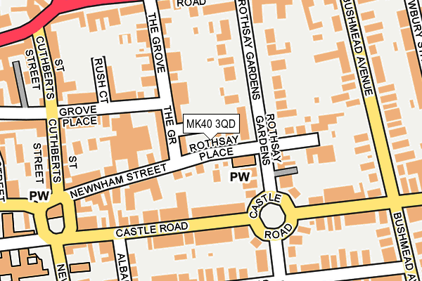 MK40 3QD map - OS OpenMap – Local (Ordnance Survey)