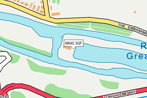 MK40 3QF map - OS OpenMap – Local (Ordnance Survey)