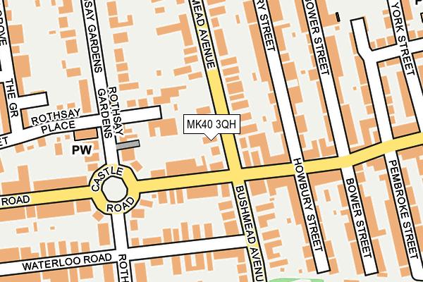 MK40 3QH map - OS OpenMap – Local (Ordnance Survey)