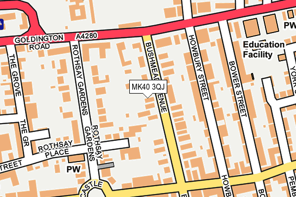 MK40 3QJ map - OS OpenMap – Local (Ordnance Survey)