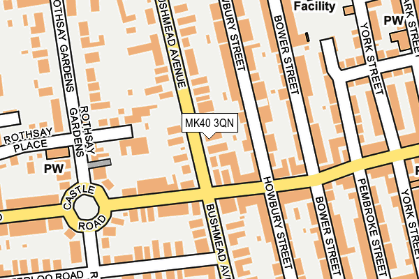 MK40 3QN map - OS OpenMap – Local (Ordnance Survey)