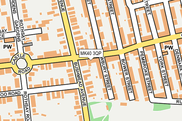 MK40 3QP map - OS OpenMap – Local (Ordnance Survey)