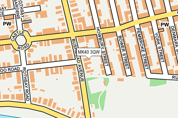 MK40 3QW map - OS OpenMap – Local (Ordnance Survey)