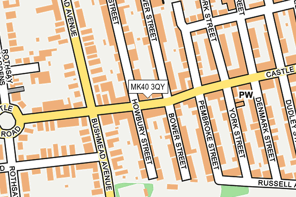 MK40 3QY map - OS OpenMap – Local (Ordnance Survey)