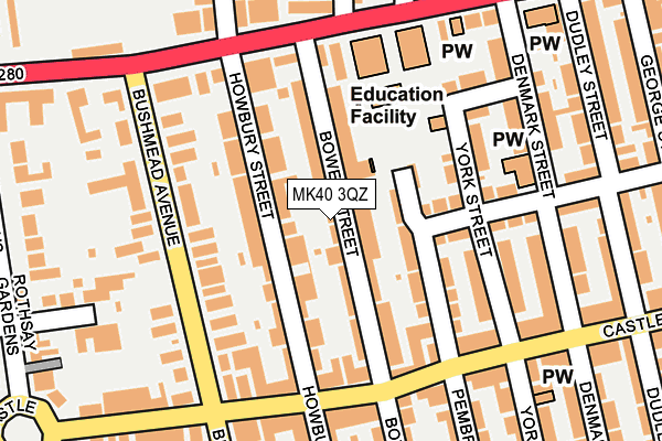 MK40 3QZ map - OS OpenMap – Local (Ordnance Survey)