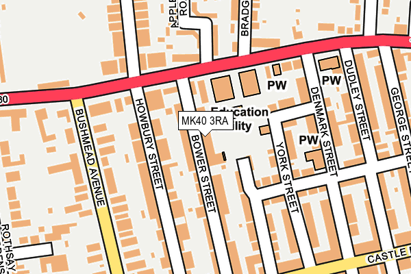 MK40 3RA map - OS OpenMap – Local (Ordnance Survey)