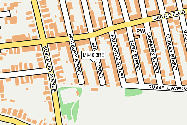 MK40 3RE map - OS OpenMap – Local (Ordnance Survey)