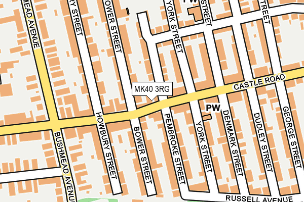 MK40 3RG map - OS OpenMap – Local (Ordnance Survey)