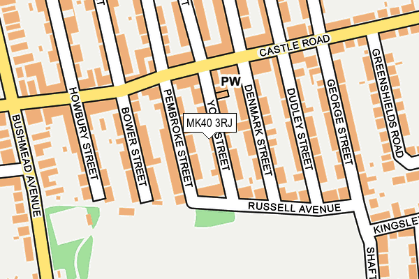 MK40 3RJ map - OS OpenMap – Local (Ordnance Survey)