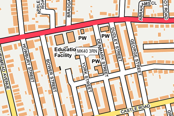 MK40 3RN map - OS OpenMap – Local (Ordnance Survey)