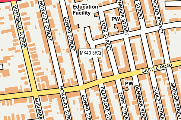 MK40 3RQ map - OS OpenMap – Local (Ordnance Survey)