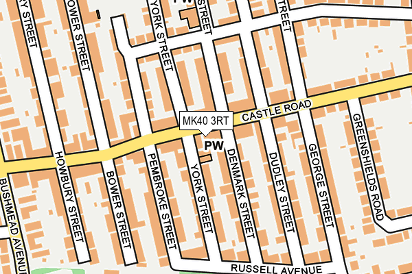 MK40 3RT map - OS OpenMap – Local (Ordnance Survey)