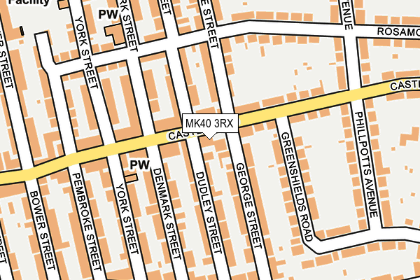 MK40 3RX map - OS OpenMap – Local (Ordnance Survey)