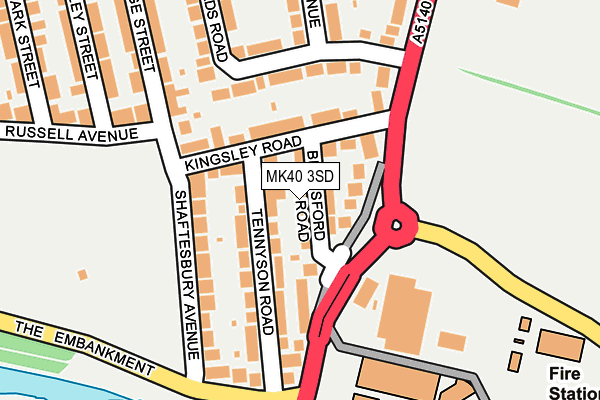 MK40 3SD map - OS OpenMap – Local (Ordnance Survey)