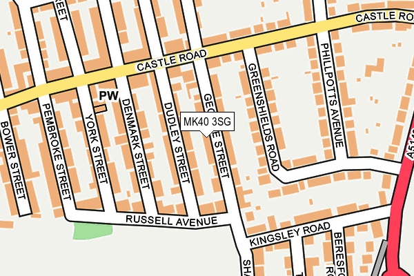 MK40 3SG map - OS OpenMap – Local (Ordnance Survey)