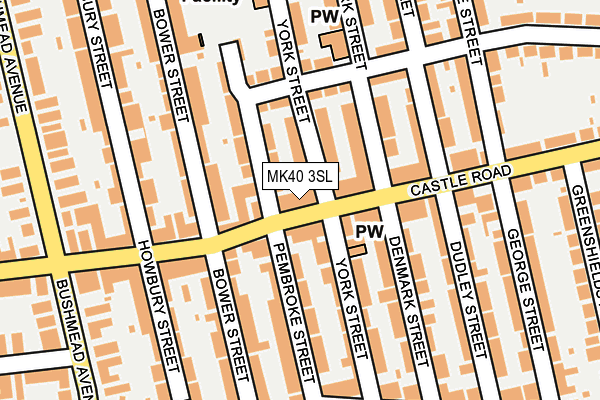 MK40 3SL map - OS OpenMap – Local (Ordnance Survey)