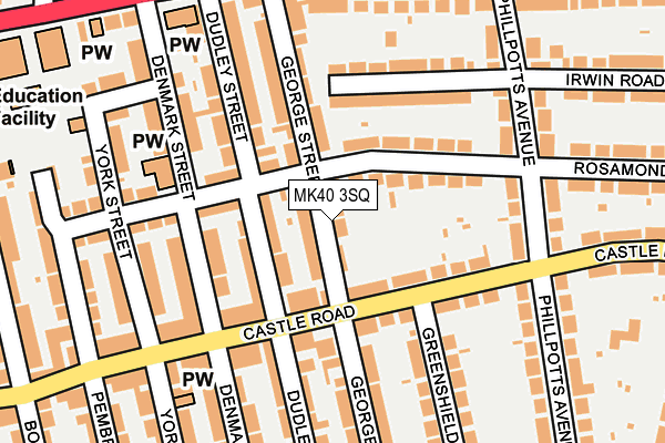 MK40 3SQ map - OS OpenMap – Local (Ordnance Survey)