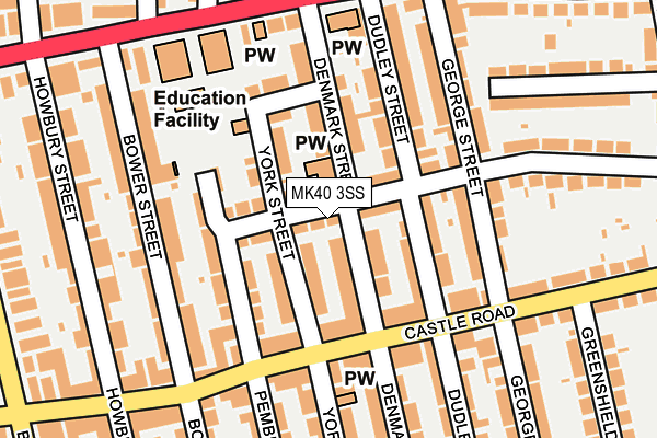 MK40 3SS map - OS OpenMap – Local (Ordnance Survey)