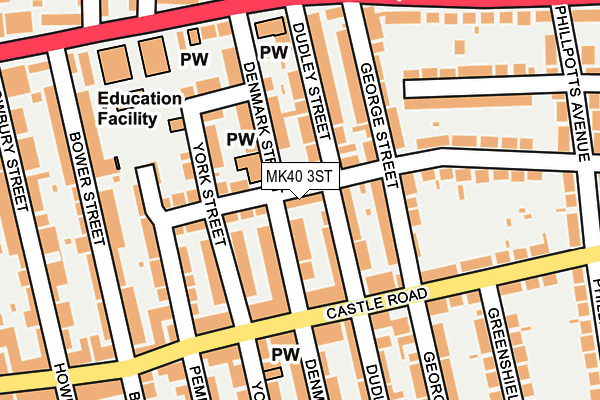 MK40 3ST map - OS OpenMap – Local (Ordnance Survey)