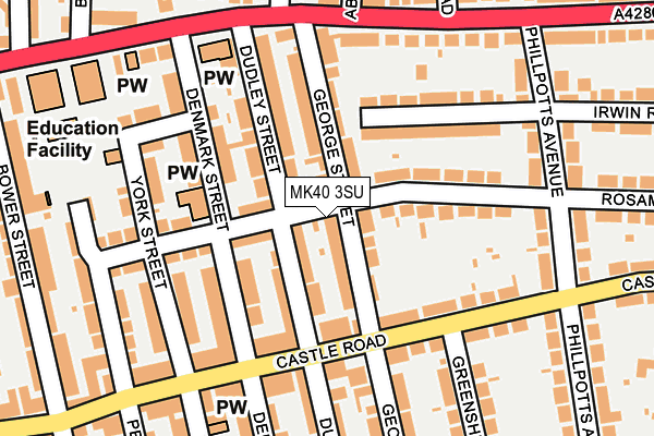 MK40 3SU map - OS OpenMap – Local (Ordnance Survey)