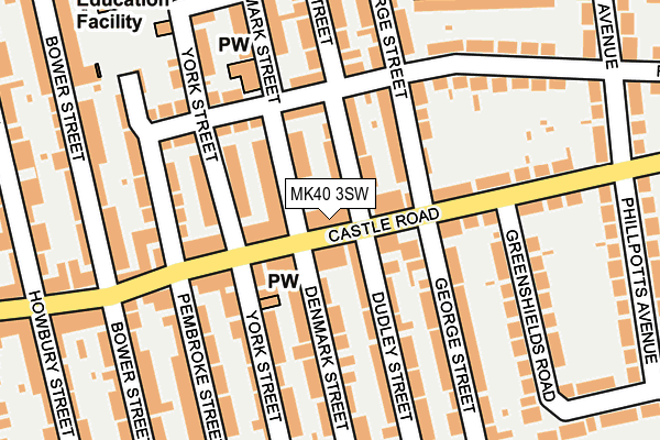 MK40 3SW map - OS OpenMap – Local (Ordnance Survey)