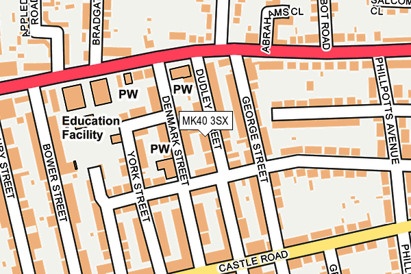 MK40 3SX map - OS OpenMap – Local (Ordnance Survey)