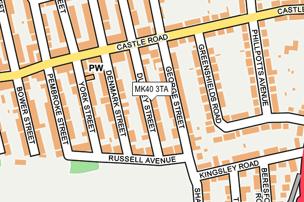 MK40 3TA map - OS OpenMap – Local (Ordnance Survey)