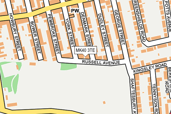 MK40 3TE map - OS OpenMap – Local (Ordnance Survey)