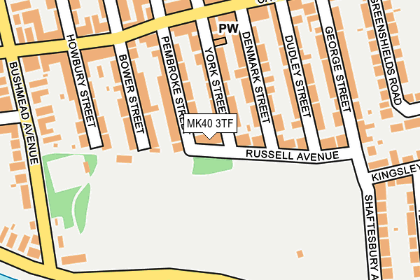 MK40 3TF map - OS OpenMap – Local (Ordnance Survey)