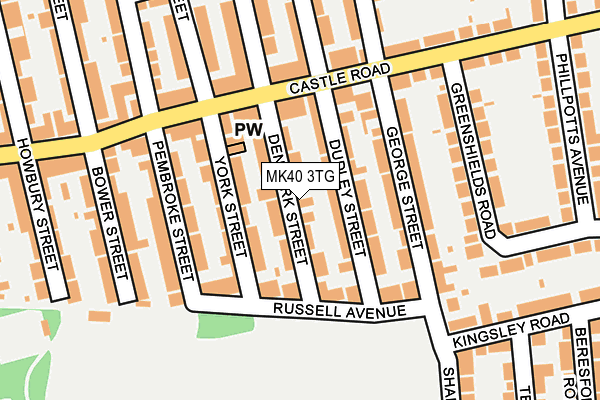 MK40 3TG map - OS OpenMap – Local (Ordnance Survey)