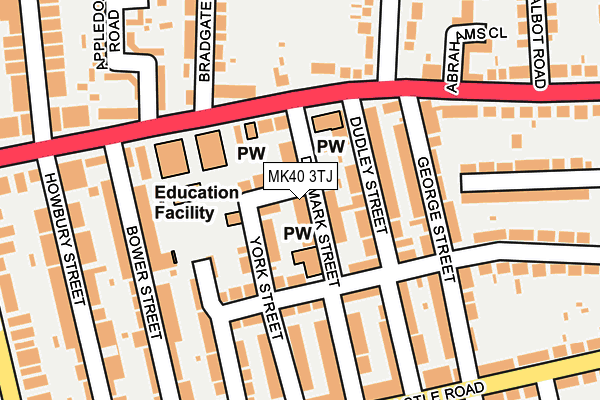 MK40 3TJ map - OS OpenMap – Local (Ordnance Survey)