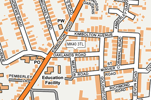 MK40 3TL map - OS OpenMap – Local (Ordnance Survey)