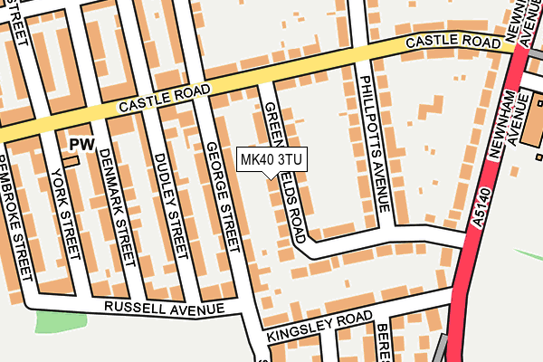 MK40 3TU map - OS OpenMap – Local (Ordnance Survey)