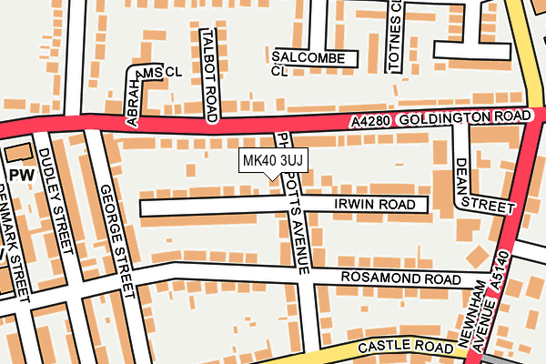 MK40 3UJ map - OS OpenMap – Local (Ordnance Survey)