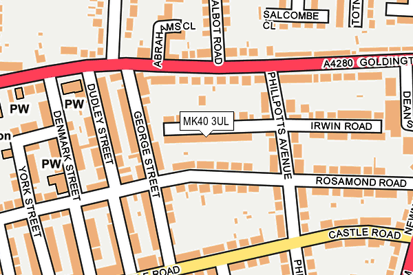 MK40 3UL map - OS OpenMap – Local (Ordnance Survey)