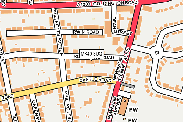 MK40 3UQ map - OS OpenMap – Local (Ordnance Survey)