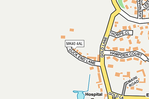 MK40 4AL map - OS OpenMap – Local (Ordnance Survey)