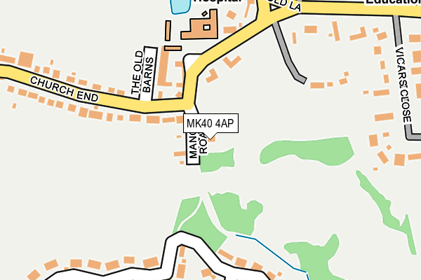MK40 4AP map - OS OpenMap – Local (Ordnance Survey)