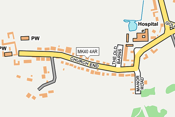 MK40 4AR map - OS OpenMap – Local (Ordnance Survey)