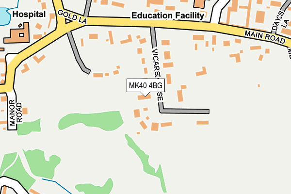 MK40 4BG map - OS OpenMap – Local (Ordnance Survey)