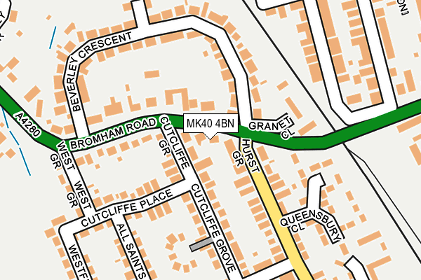 MK40 4BN map - OS OpenMap – Local (Ordnance Survey)