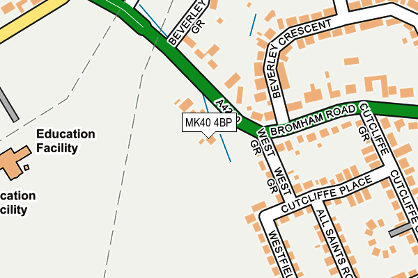 MK40 4BP map - OS OpenMap – Local (Ordnance Survey)