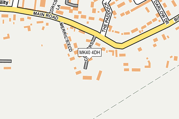 MK40 4DH map - OS OpenMap – Local (Ordnance Survey)